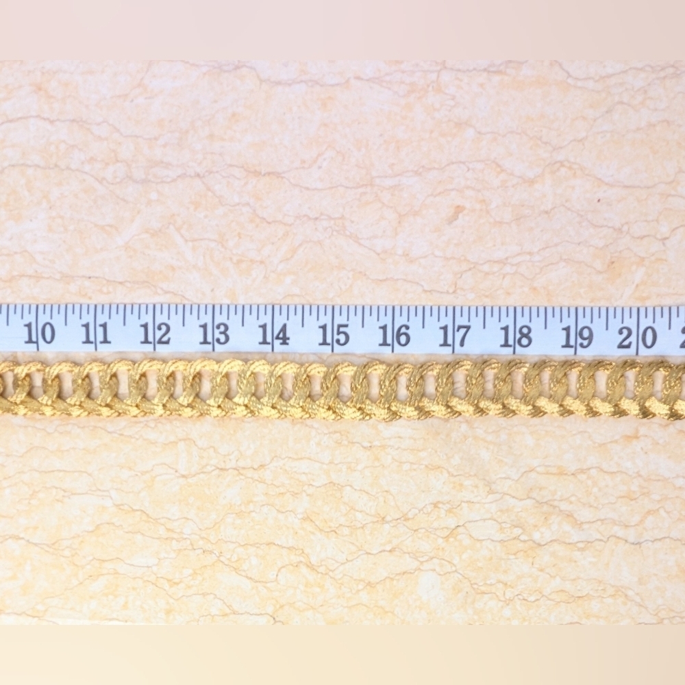 Vintage Grecian 18k Gold Plated Woven Wire Handmade Belt & Buckle - Picture 9 of 12